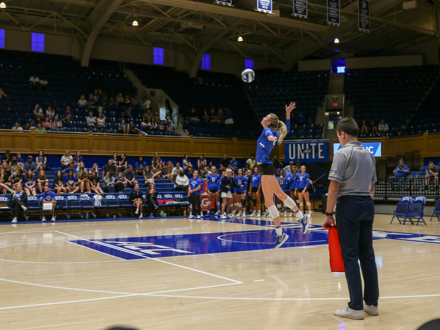 Freshman Taylor Atkinson had her first career start this weekend and was Duke's kill leader against Harvard. 