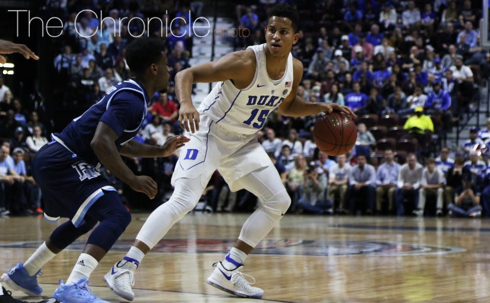 <p>Freshman Frank Jackson will need to take care of the ball on the perimeter against an opportunistic William & Mary defense.</p>