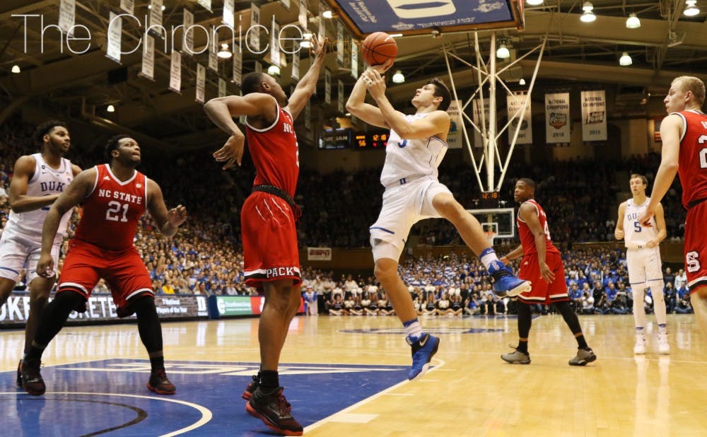 <p>Junior Grayson Allen was just 1-of-12 from beyond the arc in Duke's last two games.</p>
