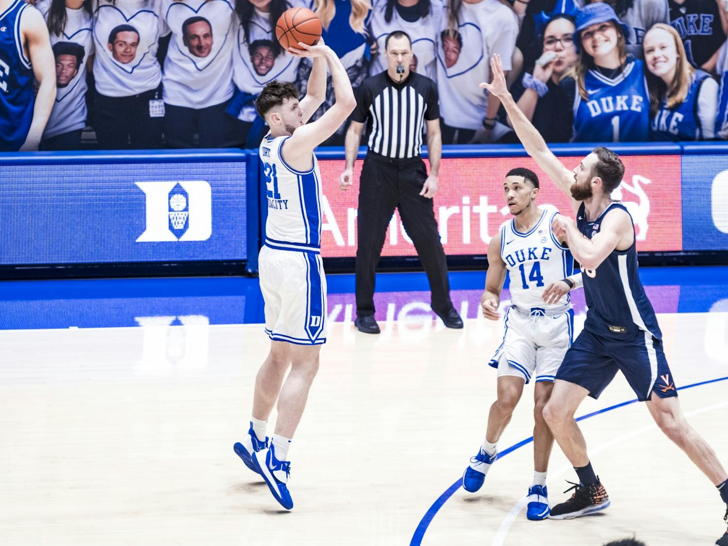 Matthew Hurt has been on fire for the Blue Devils beyond the arc.