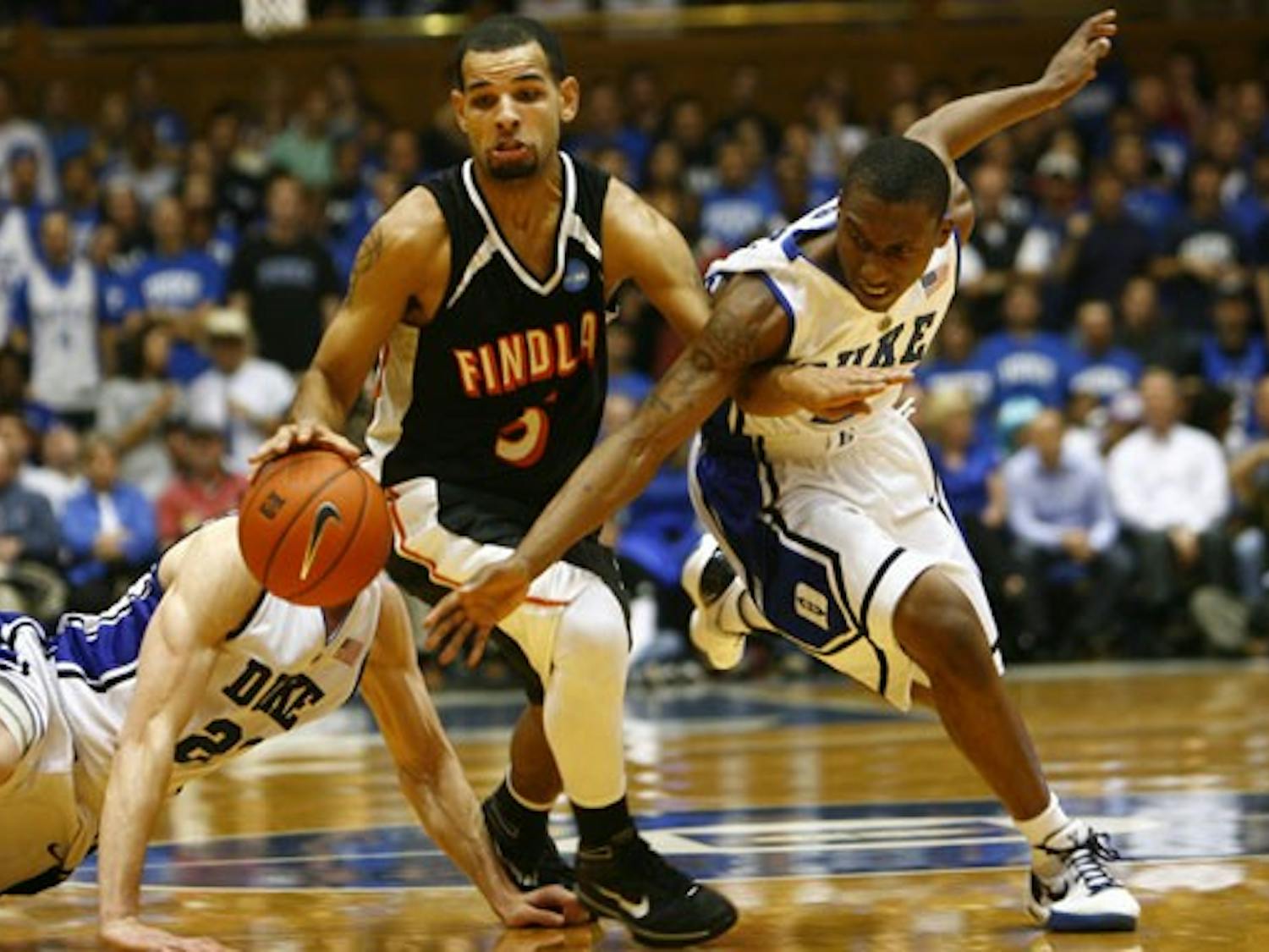 Junior Nolan Smith played only in the second half of Duke’s easy victory over Findlay Tuesday night.