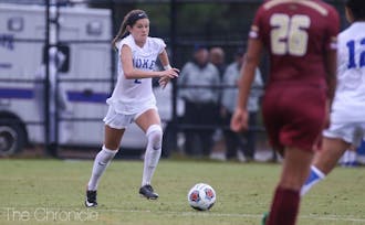 Chelsea Burns struck first with a header after Ella Stevens sent a corner kick into the box for the Blue Devils’ first goal off a corner in a while.
