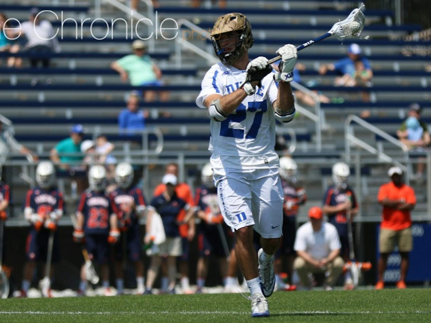 Sophomore midfielder Brad Smith is third on a stacked Blue Devil team in points with 13 goals and 15 assists.