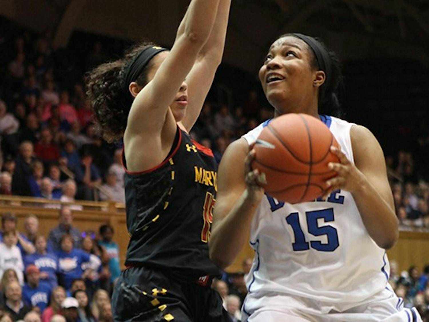 The No. 5 Duke women's basketball team defeated No. 7 Maryland 71-56, led by a career-high 28 points from guard Chelsea Gray.