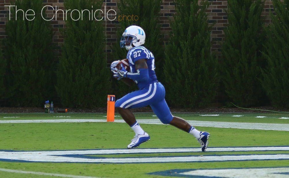 Redshirt senior safety DeVon Edwards and the Duke defense tired near the end of Saturday’s 24-14 loss to Wake Forest.