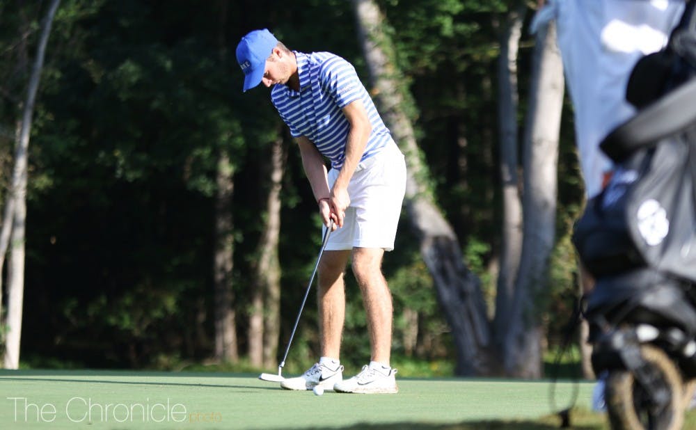 <p>Duke men's golf used a dominant day three of stroke play en route to a second-place finish.</p>
