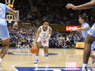 Tre Jones spent his final year at Duke commanding the floor and acting as the team's primary ball handler.