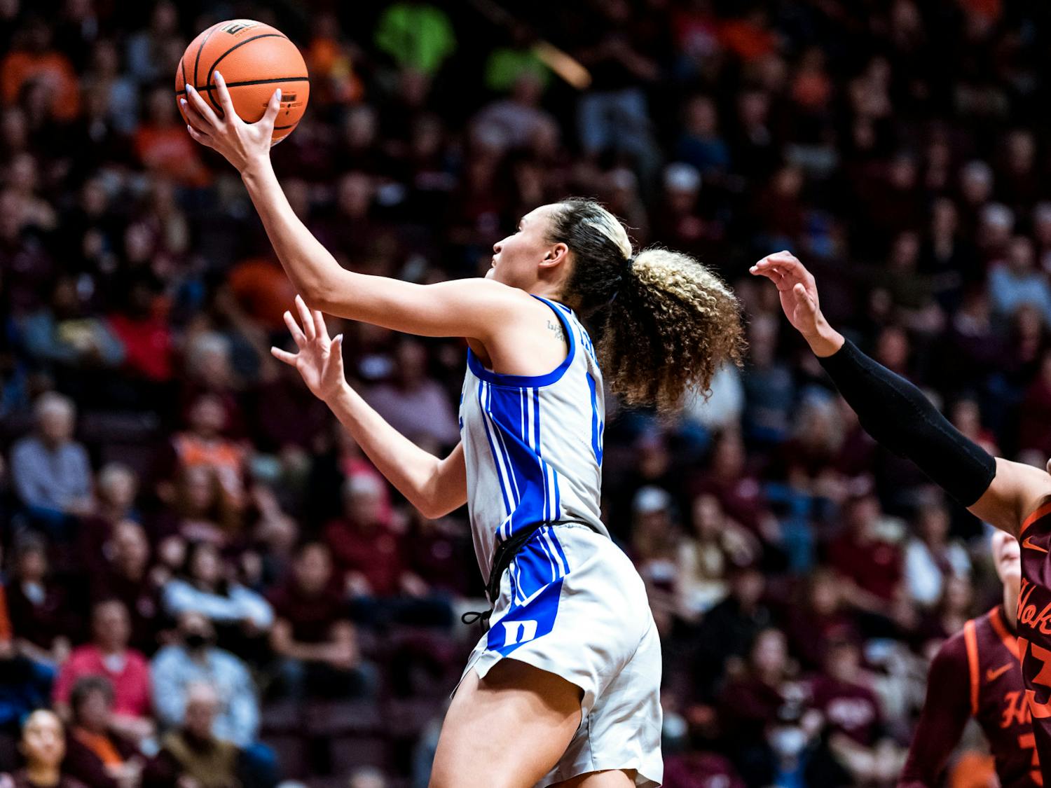 Senior guard Celeste Taylor led Duke with 12 points in the loss at Virginia Tech.
