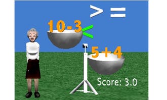 This Alice program helps students visualize inequalities using a balance.
