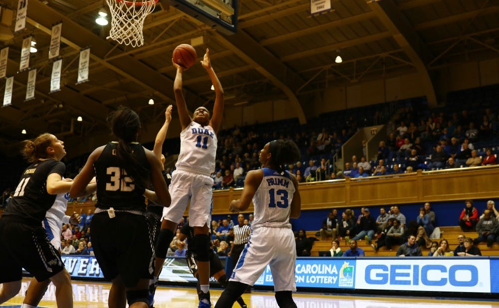 <p>Sophomore Azurá Stevens scored a game-high 23 points, commanding the paint as Duke responded from a 36-point loss to Syracuse with a big win.</p>