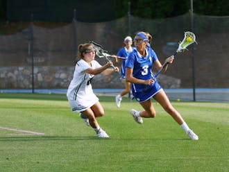 Sophomore attack Grace Fallon had a career-high four goals Sunday and recorded her first career hat trick in the first half.&nbsp;