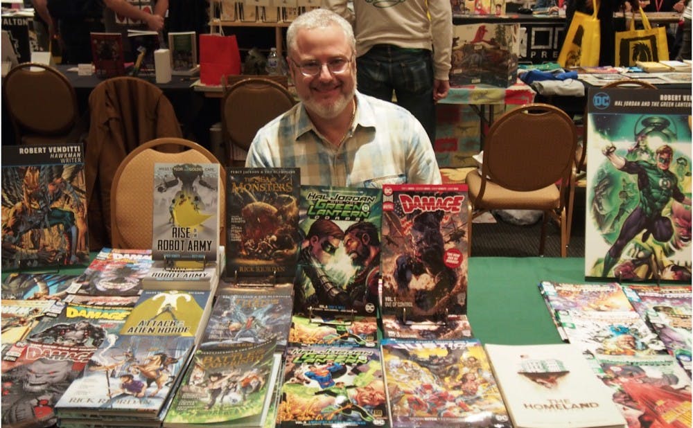 Robert Venditti has been writing comics full time since 2012, and traveled from Atlanta to attend NC Comicon.