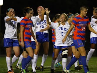 The Blue Devils upset No. 2 seed Florida Friday at Koskinen Stadium to reach the third round of the NCAA tournament where they will take on Arkansas 1 p.m. Sunday.