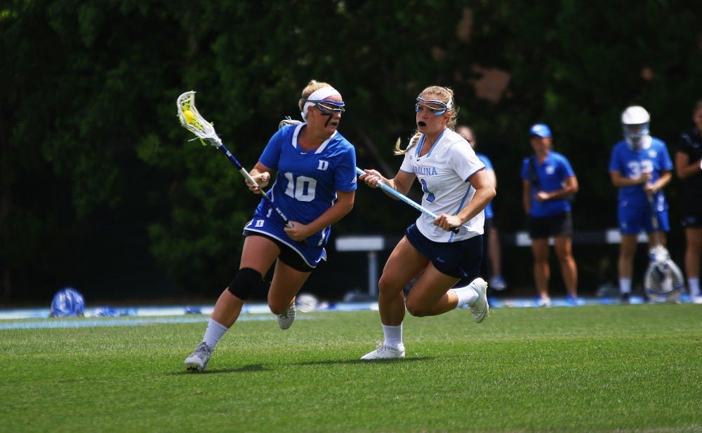 <p>All-ACC attack Kyra Harney&nbsp;and the Blue Devils could face North Carolina for a third time this season if they win their NCAA tournament opener Friday against Loyola.&nbsp;</p>