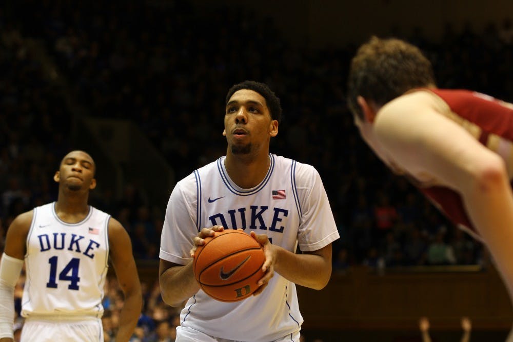 Freshman Jahlil Okafor entered Saturday's game shooting just 50 percent from the free throw line, but knocked down 14-of-17 against Boston College.