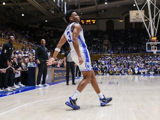 Jeremy Roach (eight first-half points) tracks his shot Wednesday evening against Louisville.