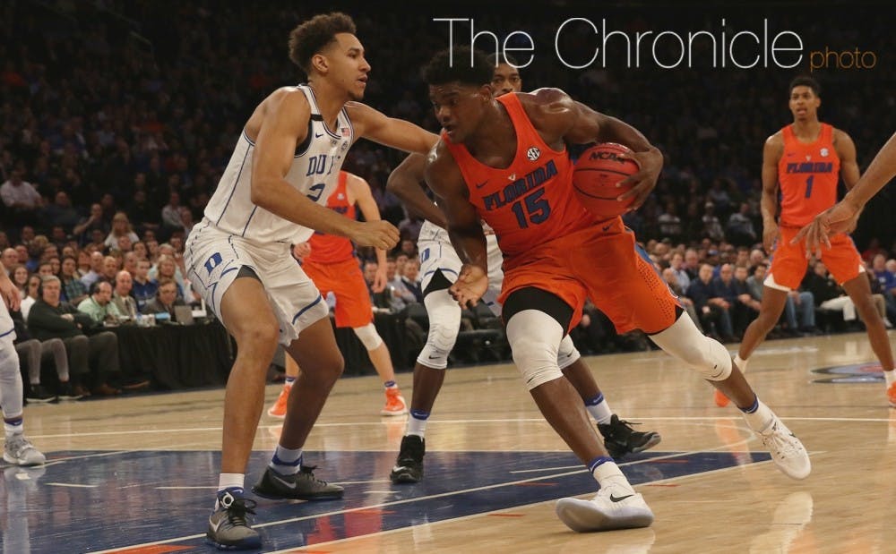 <p>Sophomore Chase Jeter is part of an underclassman frontcourt trio hoping to make more of an impact in ACC play.</p>