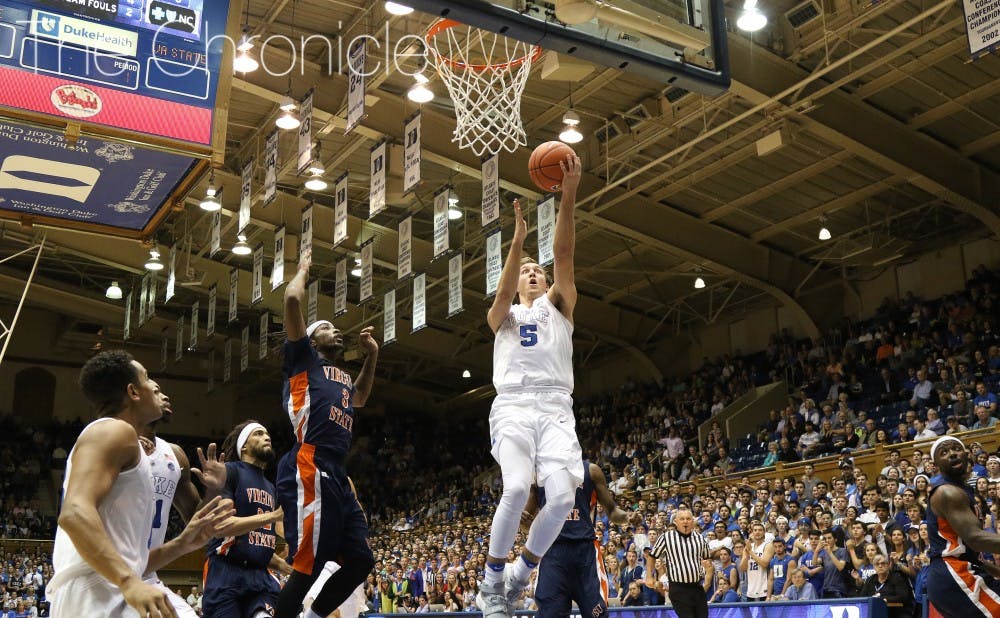 <p>Luke Kennard scored 30 points against Virginia State Friday, with nobody else on either team exceeding 17 points.</p>