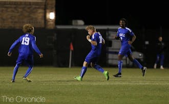 Max Moser scored Duke's second goal, in the 15th minute Friday.