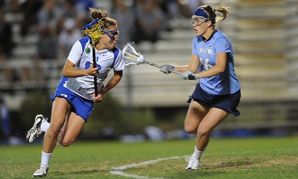 Kim Wenger scored four goals in Duke’s win, including a score in the second half that stopped a UNC run.