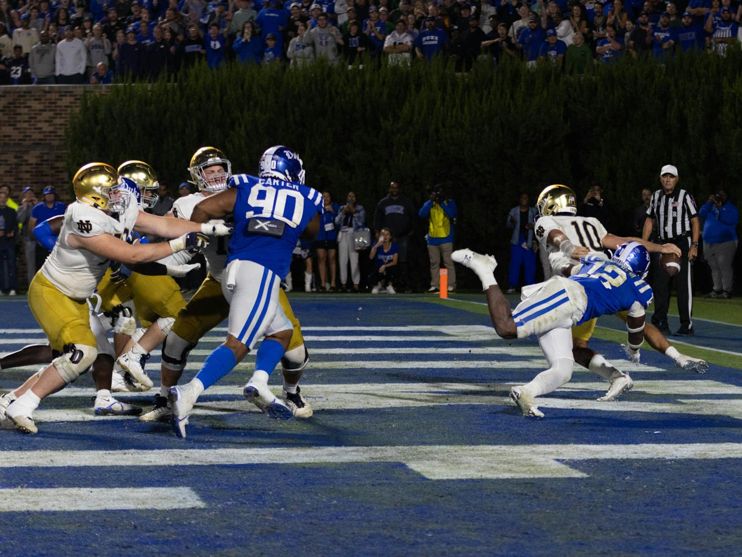 No. 17 Duke football's defense will look to bounce back after suffering a loss to Notre Dame.