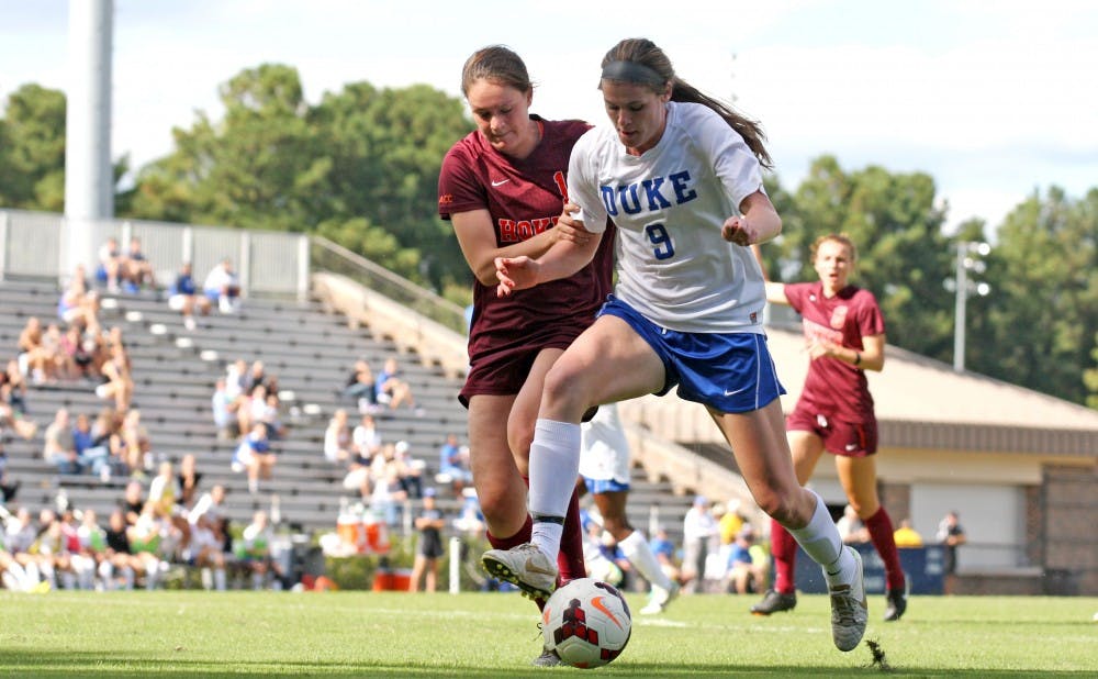 Junior Kelly Cobb scored the lone goal for the Blue Devils in a 1-1 draw against Virginia Tech Sunday at Koskinen Stadium.