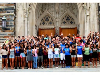 On Saturday, the National Pan-Hellenic Council invited students to take a “Hands Up, Don’t Shoot” photo on the Chapel steps.