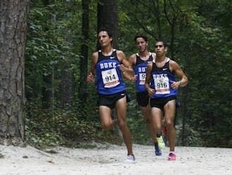 Racing without their top runner, the Blue Devils finished third at the Furman Cross Country Classic.