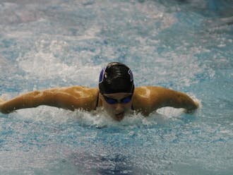 The Blue Devil women's swimming squad will face three schools with undefeated duel meet records in conference.