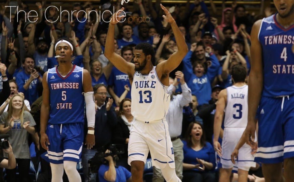 <p>The crowd at Cameron Indoor Stadium finally got energized when three straight 3-pointers sparked a 25-3 second-half run.</p>