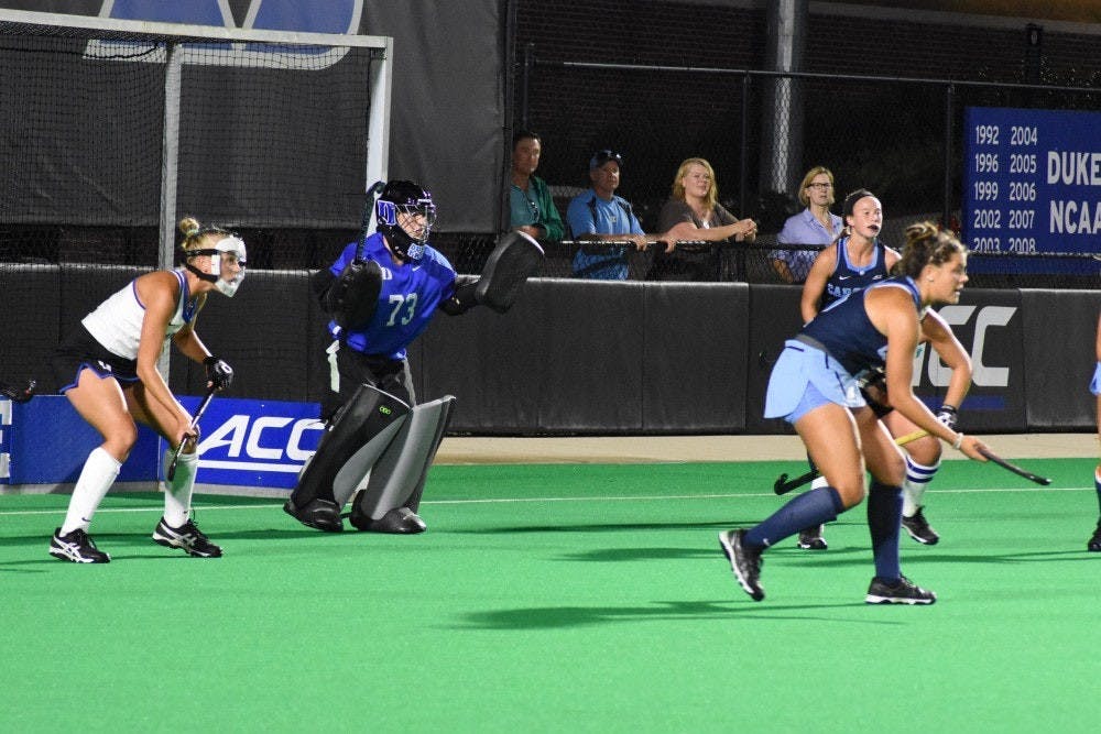 Sammi Steele is a solid presence in goal for the Blue Devils.