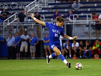 Markus Fjortoft's first goal of the season gave the Blue Devils a 1-0 lead Tuesday and was just Duke's second of the year to come&nbsp;in the first half.&nbsp;