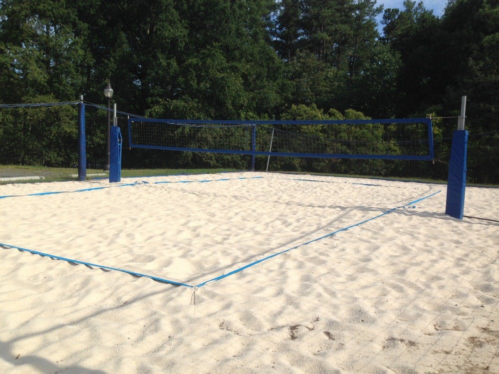 The Blue Devils have a sand court to use for practice on campus, before heading off to compete in summer leagues in California. The benefits of beach volleyball include practice reading defenses and playing on a more forgiving surface.