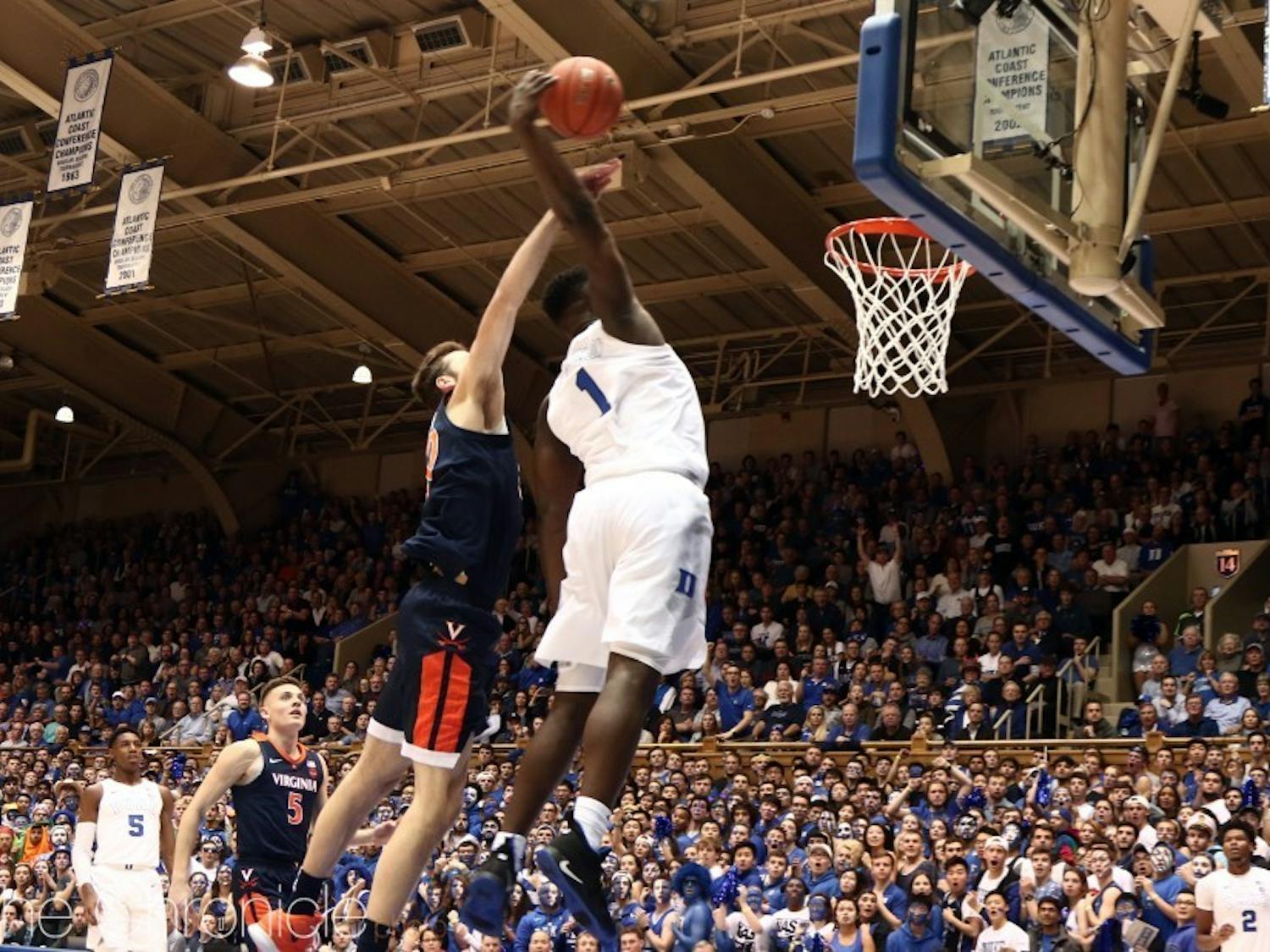 The rims in Cameron Indoor Stadium weren't the only ones subject to Zion Williamson's ferocious dunks