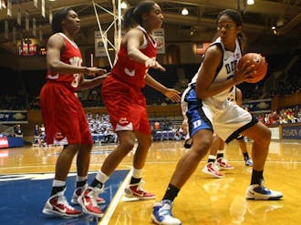 Senior Krystal Thomas led Duke in its come-from-behind win against Charlotte Saturday, scoring 10 points.