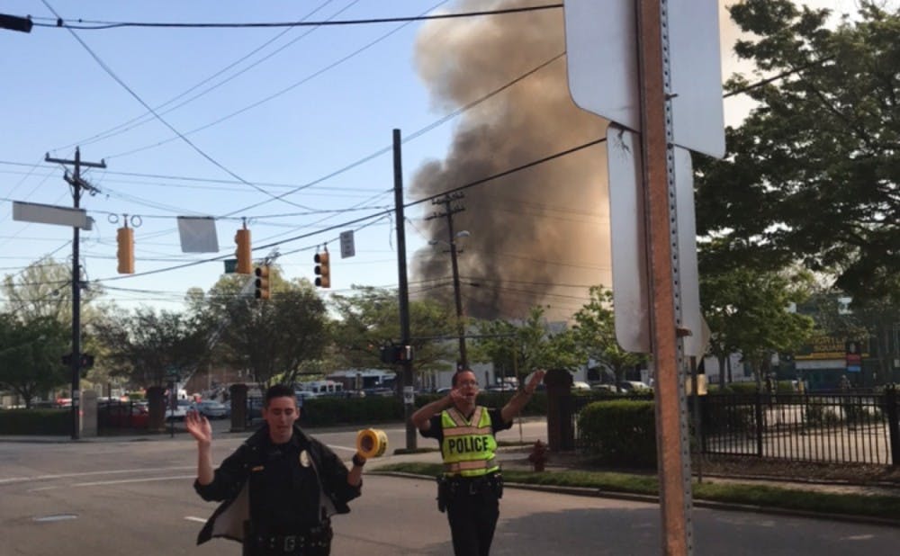 <p>There was an explosion Wednesday in downtown Durham.</p>