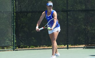 Senior Ester Goldfeld teamed up with fellow senior Annie Mulholland for the first time this fall, and the duo finished 2-0 at the Tar Heel Invitational.