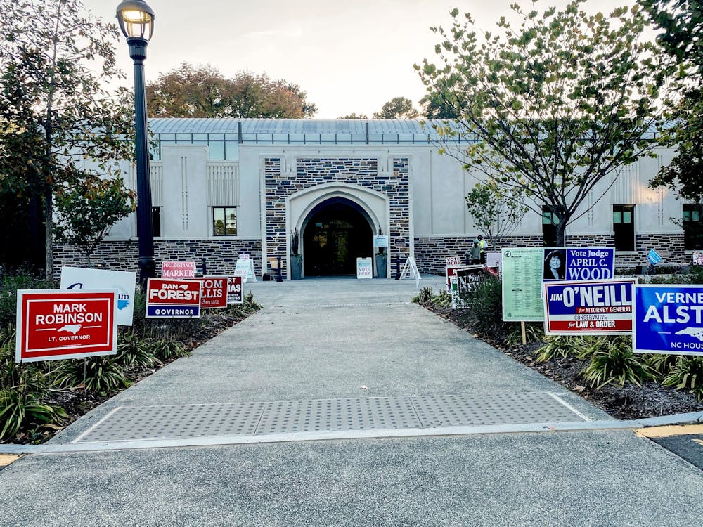 The Karsh Alumni and Visitors Center, where Duke hosted an early voting site from Oct. 15 to 31. 