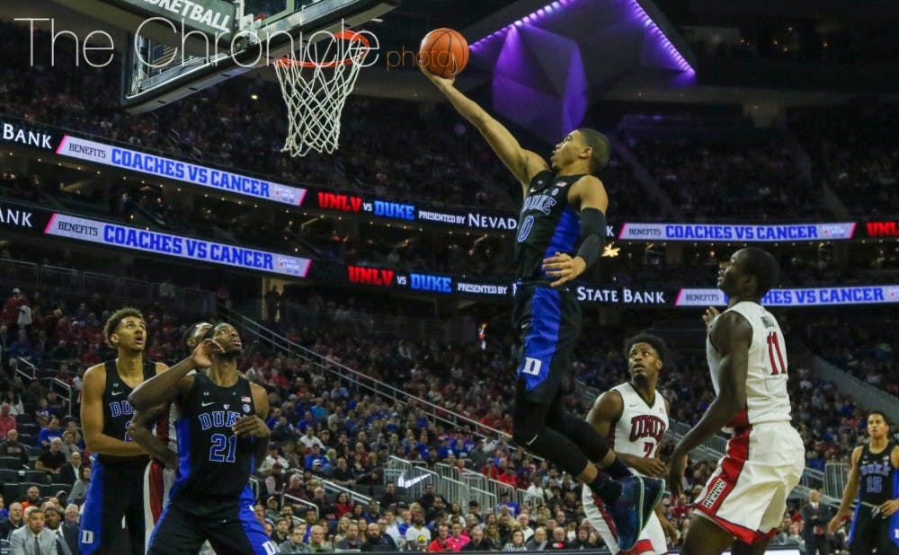<p>Jayson Tatum was impressive in both of Duke's games this&nbsp;week, but the Blue Devils did not move up in the AP poll.</p>