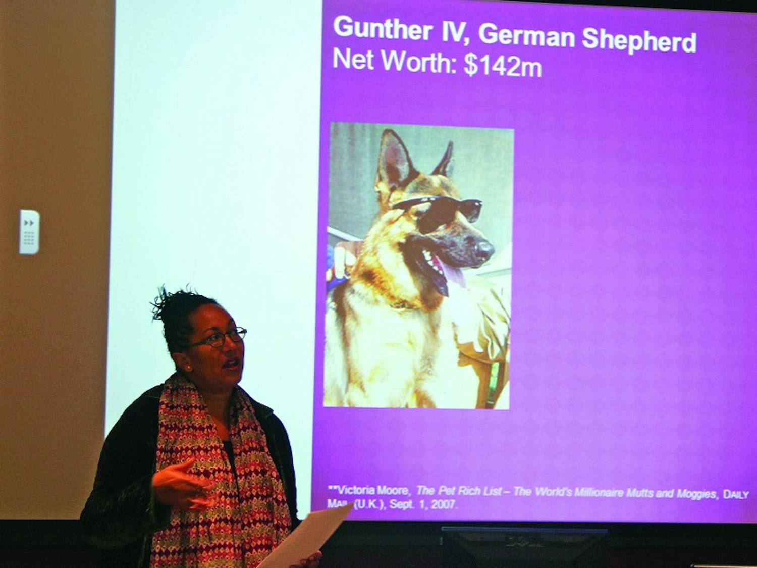 Adrienne Davis, vice provost of Washington University in Saint Louis gave a talk Tuesday about pet