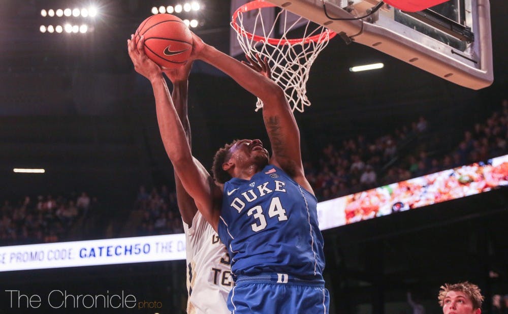 <p>Wendell Carter Jr. nearly had a double-double and scored 17 points to make up for Marvin Bagley III's absence.</p>