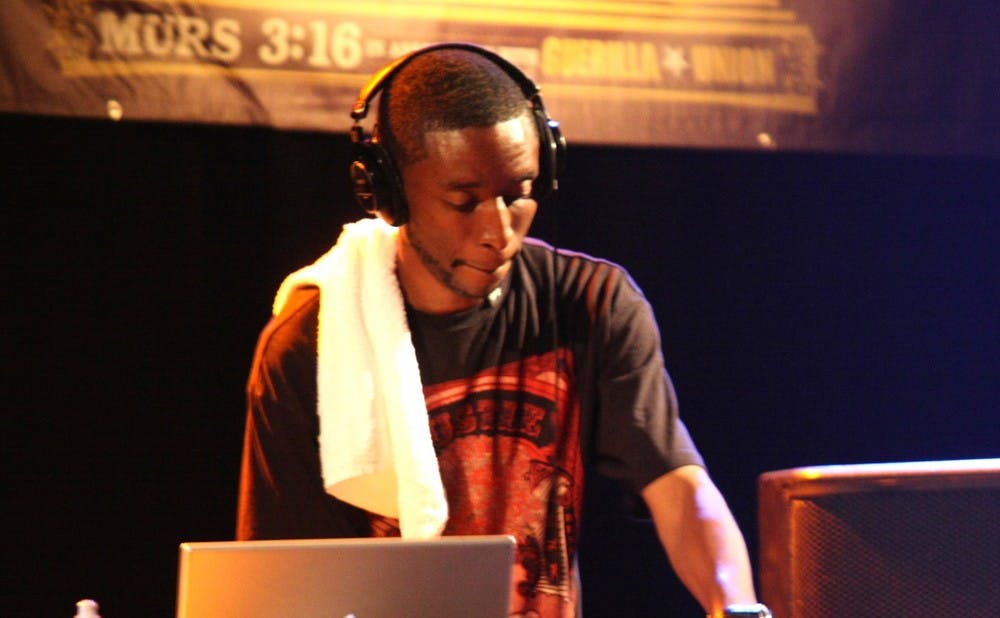 <p>9th Wonder, pictured performing in 2008, helped produce Kendrick Lamar's album "DAMN.," which is nominated for Album of the Year at the upcoming Grammys.</p>