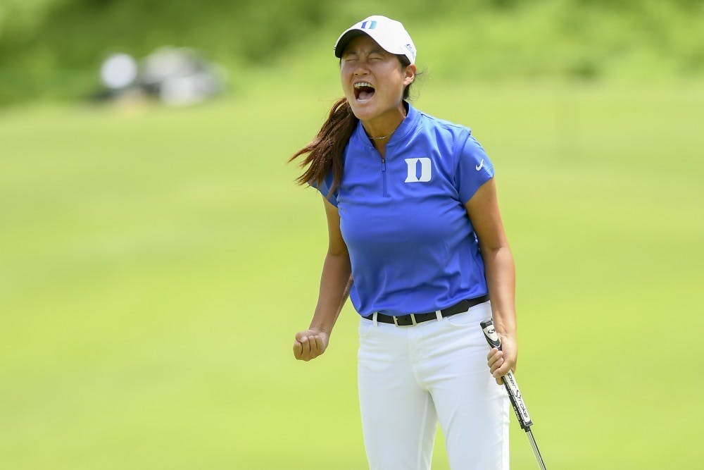 <p>Junior Gina Kim will look to make a repeat appearance at the NCAA Championships as one of two current Duke women's golfers, along with senior Jaravee Boonchant, who were on the 2019 NCAA Championship-winning team.&nbsp;</p>