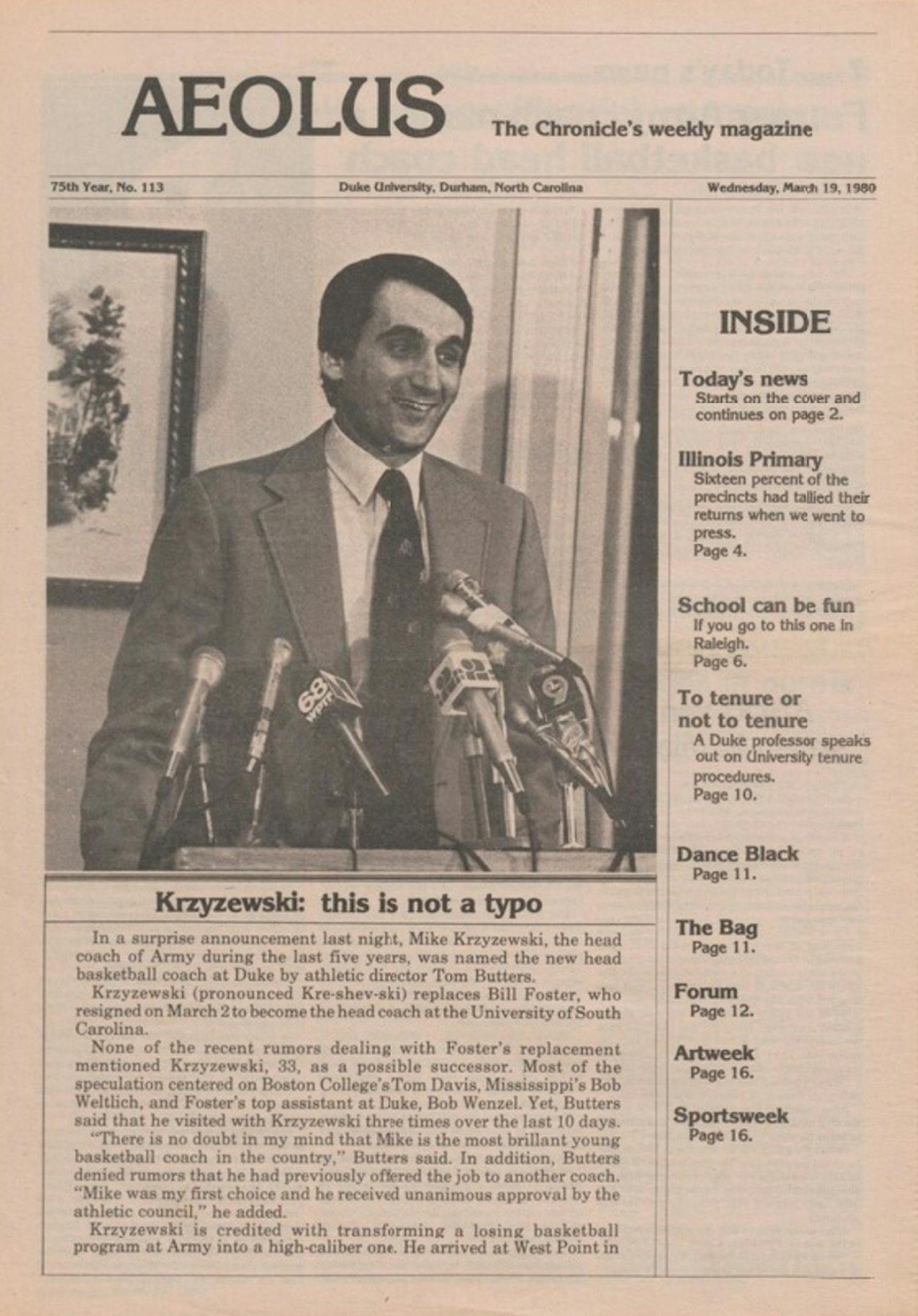 Coach K's iconic moments in print