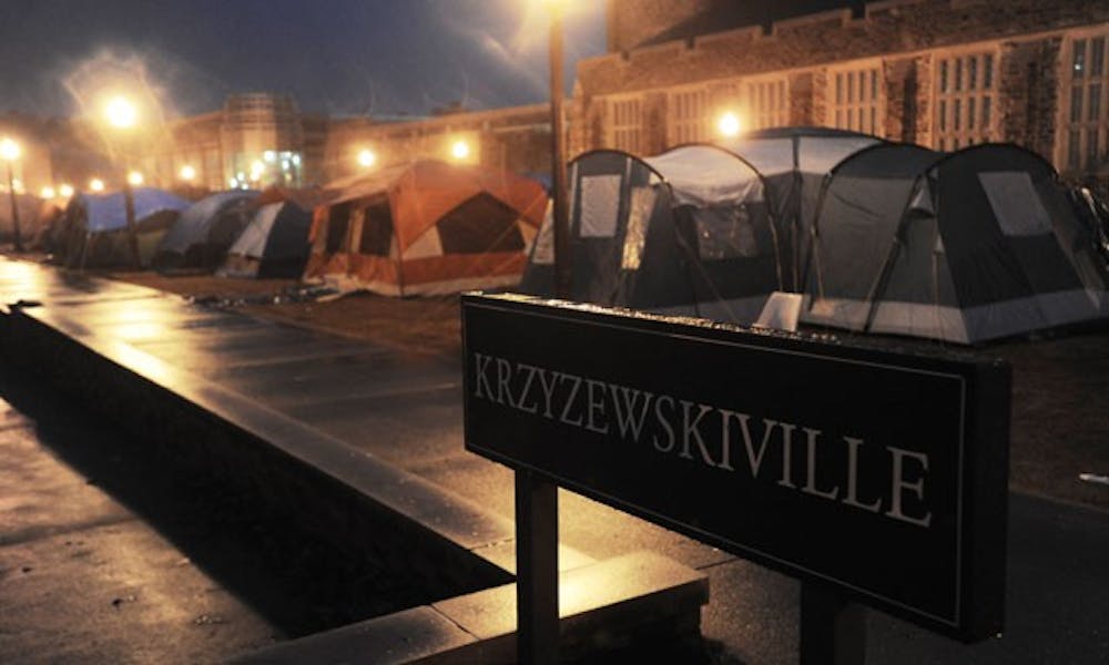 Many of Kryzyzewskiville’s policies have been updated and added for the upcoming tenting season, including a Greek Night, where fraternities and sororities will receive guaranteed seating.
