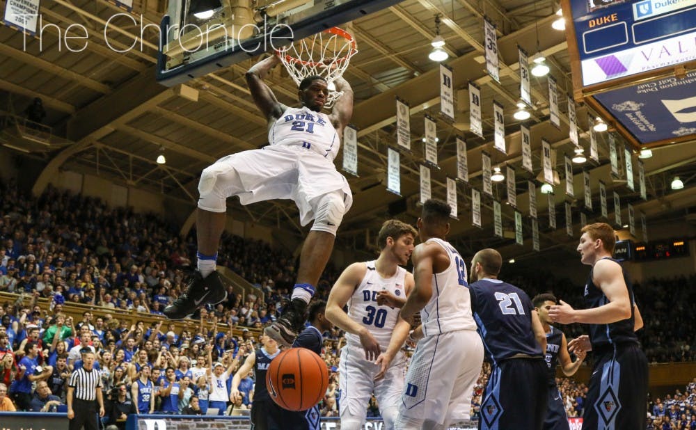 <p>Amile Jefferson had a career-high 20 points and finished a rebound shy a double-double against Maine.</p>