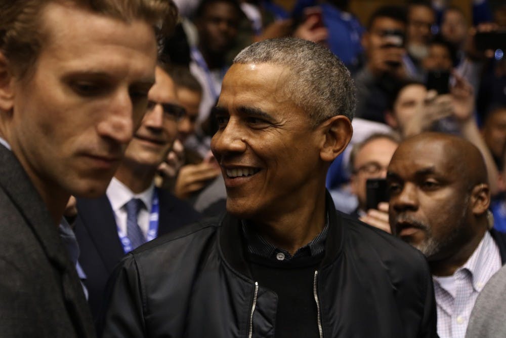 <p>Obama came to Cameron Indoor Stadium Feb. 20 to see Duke take on North Carolina.</p>
