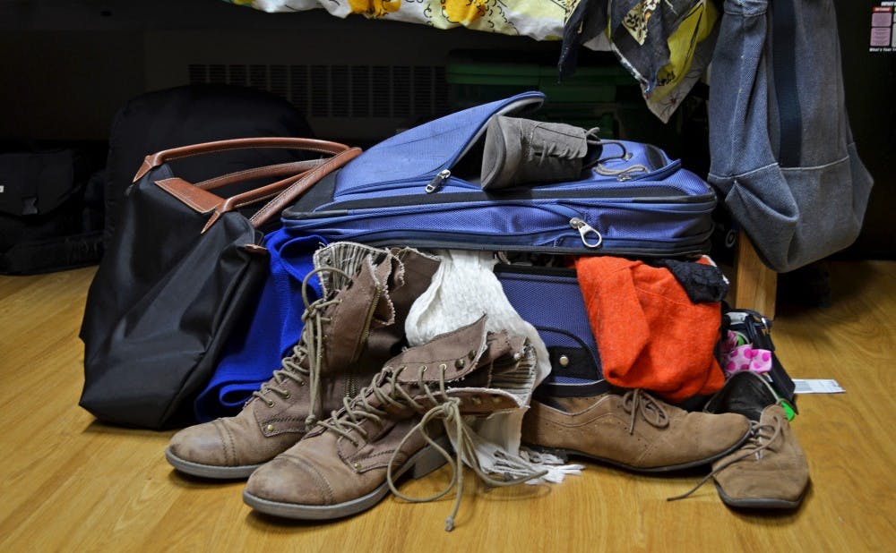 Some students keep their bags unpacked while others return home for the holidays.