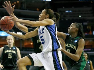 Due in part to a swarming Baylor defense, junior guard Jasmine Thomas shot poorly in Duke’s loss, finishing 4-for-18 from the field for 16 points.
