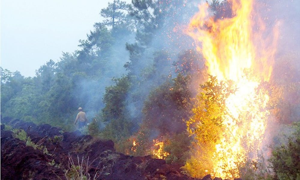 Wildfires have blazed thousands of acres across Pender and Bladen counties since Saturday.
